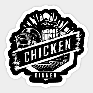 Chicken Dinner Badge Sticker